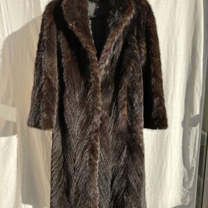 Elegant Brown Fur Coat